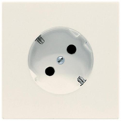 Розетка с заземлением под углом 45 градусов Jung LS 990 слоновая кость LS520-45