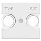 Лицевая панель ABB Zenit розетки TV-R-SAT альпийский белый 2CLA225010N1101 - фото №1