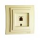 Розетка телефонная RJ11 Mono Electric Larissa 3 кат крем 103-171705-124 - фото №1