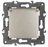 Розетка ЭРА Elegance 2P E Schuko со шторками с крышкой 16A 250V 14-2103-04 Б0034281