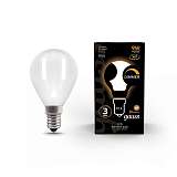 Лампа светодиодная филаментная диммируемая Gauss E14 9W 3000К матовая 105201109-D