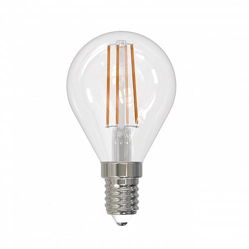 Лампа светодиодная филаментная диммируемая Uniel E14 9W 3000K прозрачная LED-G45-9W/3000K/E14/CL/DIM GLA01TR UL-00005191