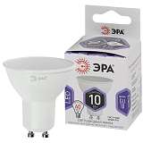 Лампа светодиодная ЭРА GU10 10W 6000K матовая LED MR16-10W-860-GU10 Б0049074