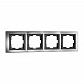 Рамка 4-постовая Mono Electric Chrome графит 106-420000-163 - фото №1