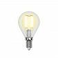 Лампа светодиодная филаментная Uniel E14 7,5W 4000K прозрачная LED-G45-7,5W/NW/E14/CL GLA01TR UL-00003254 - фото №1