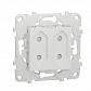 Розетка двойная Schneider Electric Unica New б/з со шторками NU503118 - фото №1