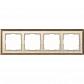 Рамка Werkel Palacio Gracia на 4 поста золото/белый WL77-Frame-04 4690389126109 - фото №1