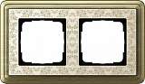 Рамка 2-постовая Gira ClassiX Art бронза/кремовый 0212663