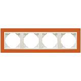 Рамка 4-постовая Efapel Logus 90 Animato оранжевый/лед 90940 TJG