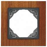 Рамка 1-постовая Efapel Logus 90 Arbore красное дерево/серый 90910 TMS