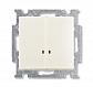 Выключатель двухклавишный ABB Basic55 10A 250V с подсветкой chalet-белый 2CKA001012A2188 - фото №1