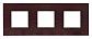 Рамка 3-постовая ABB Zenit венге 2CLA227300N2101 - фото №1