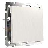 Выключатель одноклавишный Werkel перламутровый рифленый W1110013 4690389160783