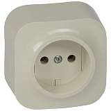 Розетка 2К Legrand Quteo 16A 250V б/з слоновая кость 782240