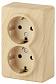 Розетка ЭРА Эксперт 2х2P E Schuko со шторками 16A 250V 11-2206-11 Б0020696 - фото №1
