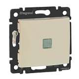 Переключатель одноклавишный промежуточный Legrand Valena 10A 250V с подсветкой слоновая кость 774348