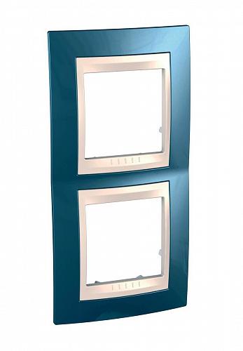 Рамка 2-постовая вертикальная Schneider Electric Unica Хамелеон MGU6.004V.554
