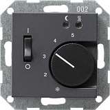 Термостат Gira System 55 теплого пола антрацит 039428