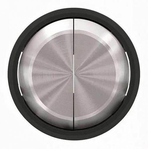 Лицевая панель ABB Sky Moon выключателя двухклавишного cтекло чёрное 2CLA861100A1501