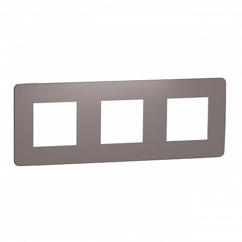 Рамка 3-постовая Schneider Electric Unica New NU280616