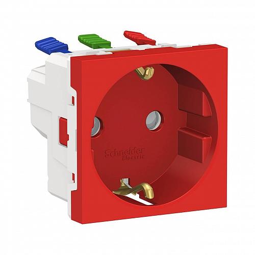 Розетка Schneider Electric Unica New Modular с/з со шторками 16A 250V NU305703