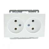 Розетка 2К двойная Mono Electric Despina/ Larissa 16A 250V винтовое подключение слоновая кость 500-000105-121