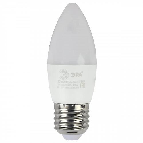 Лампа светодиодная ЭРА E27 6W 2700K матовая ECO LED B35-6W-827-E27 Б0019270