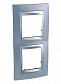 Рамка 2-постовая вертикальная Schneider Electric Unica Top MGU66.004V.098 - фото №1