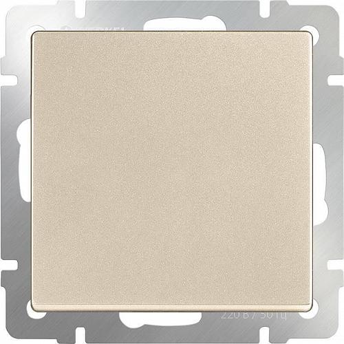 Выключатель Werkel одноклавишный проходной шампань WL11-SW-1G-2W 4690389124594