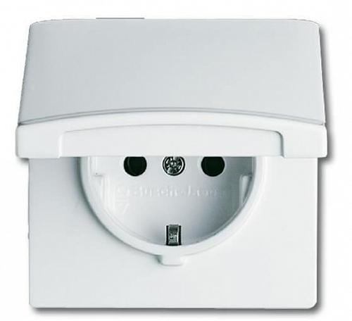 Розетка ABB Impuls Schuko с/з 16A 250V с защитой от перенапряжения винтовой зажим альпийский белый 2CKA002011A3841