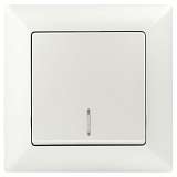 Выключатель одноклавишный ЭРА Intro Solo 10A 250V с подсветкой перламутровый 4-102-06 Б0053568