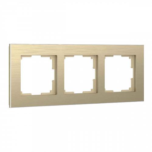 Рамка Werkel Aluminium на 3 поста шампань алюминий W0031711 4690389158155