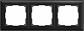 Рамка Werkel Fiore на 3 поста черный матовый WL14-Frame-03 4690389109140 - фото №1