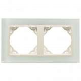Рамка 2-постовая Efapel Logus 90 Crystal стекло/жемчуг 90920 TCP