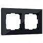 Рамка на 2 поста Werkel Favorit черный W0021108 4690389159589 - фото №1