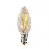 Лампа светодиодная филаментная Voltega E14 4W 2800К свеча шишка прозрачная VG10-P1E14warm4W-F 5486