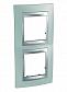 Рамка 2-постовая вертикальная Schneider Electric Unica Top MGU66.004V.094 - фото №1