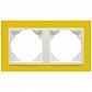 Рамка 2-постовая Efapel Logus 90 Animato желтый/лед 90920 TRG - фото №1