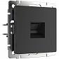 Розетка Werkel Ethernet RJ-45 черный матовый W1181008 4690389156946 - фото №1