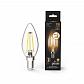 Лампа светодиодная филаментная диммируемая Gauss E14 7W 2700K прозрачная 103801107-S - фото №1