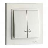 Выключатель Mono Electric Despina/ Larissa двухклавишный проходной слоновая кость 500-000123-111