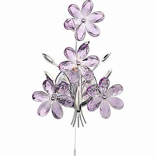 Бра с одним плафоном фиолетового цвета