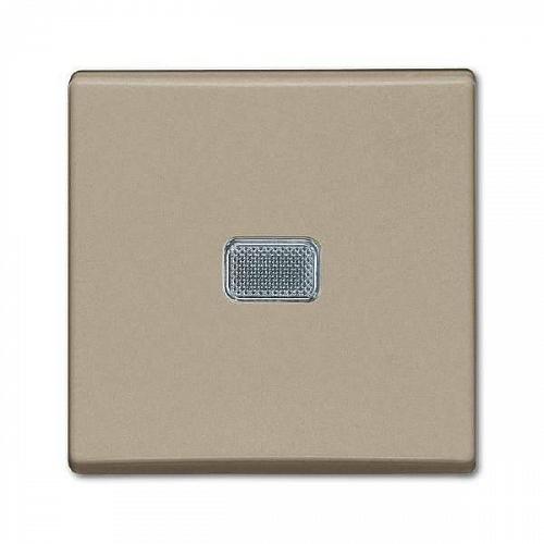 Выключатель одноклавишный ABB Basic55 10A 250V с подсветкой шампань 2CKA001012A2165