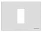 Рамка 1-модульная ABB Zenit итальянский стандарт серебро 2CLA247100N1301 - фото №1