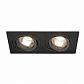 Светильник встраиваемый NEW TRIA 2 MR16 2х50Вт матовый черный 113482 - фото №1