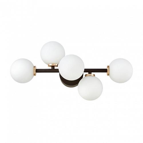 Настенный светильник Lumina Deco Marsiada LDW 6033-5 BK+F.GD