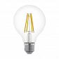 Лампа светодиодная филаментная диммируемая Eglo E27 6W 2700К прозрачная 11703 - фото №1