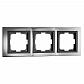 Рамка 3-постовая Mono Electric Chrome графит 106-420000-162 - фото №1