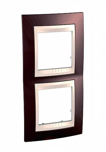 Рамка 2-постовая вертикальная Schneider Electric Unica Хамелеон MGU6.004V.551