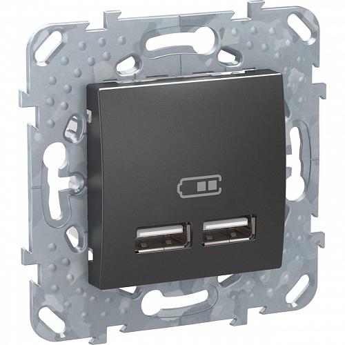 Розетка компьютерная USBx2 Schneider Electric Unica Top MGU5.418.12ZD